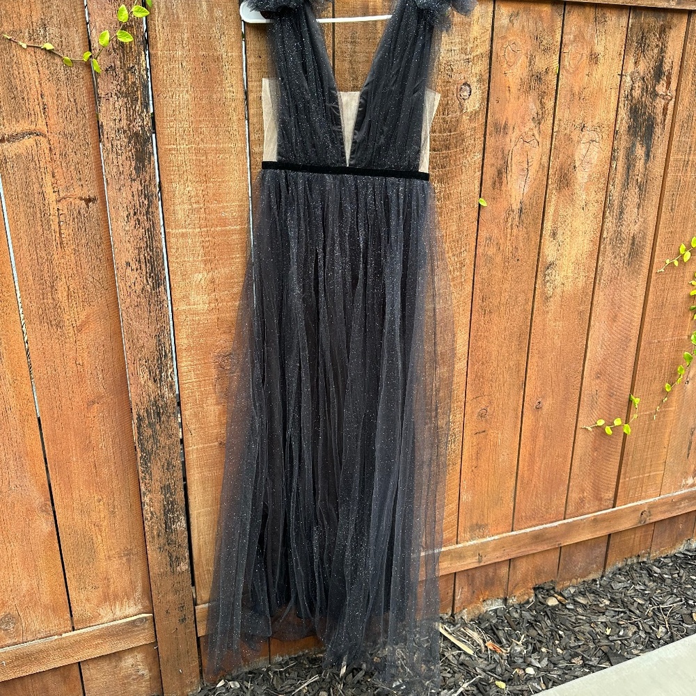 Brand New Luxxel Black and Silver Luxury Dress